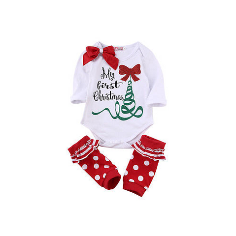 Cute Baby Girl Long Sleeve Bow Romper Bodysuit