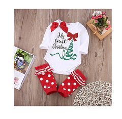 Cute Baby Girl Long Sleeve Bow Romper Bodysuit