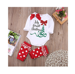 Cute Baby Girl Long Sleeve Bow Romper Bodysuit