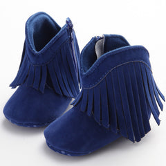 Pre-walker Solid Fringe Shoes