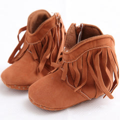 Pre-walker Solid Fringe Shoes