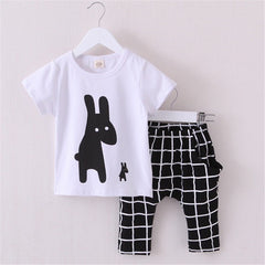 Rabbit Pattern Toddler Boys Clothing Set