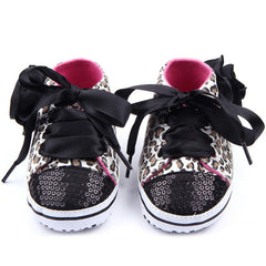 Floral Leopard Sequin Infant Shoes