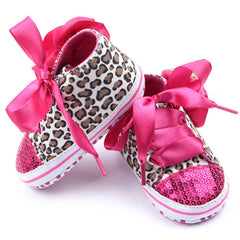 Floral Leopard Sequin Infant Shoes