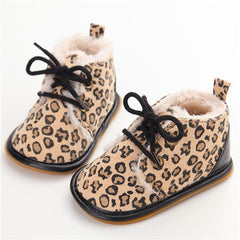 New Fashion Solid Lace-Up Baby Boots