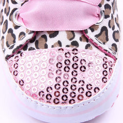 Floral Leopard Sequin Infant Shoes