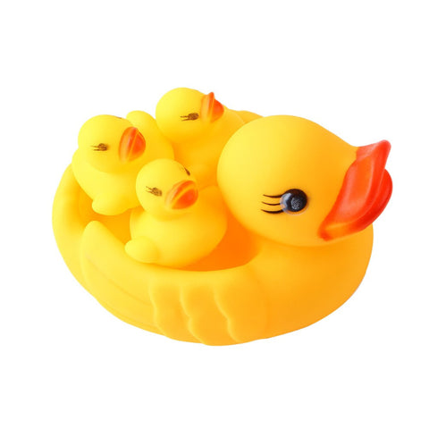 Floating Squeaky Yellow Rubber Ducks Baby Toy