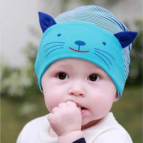 Lovely Cat Stripe Beanie Winter Toddler Hat