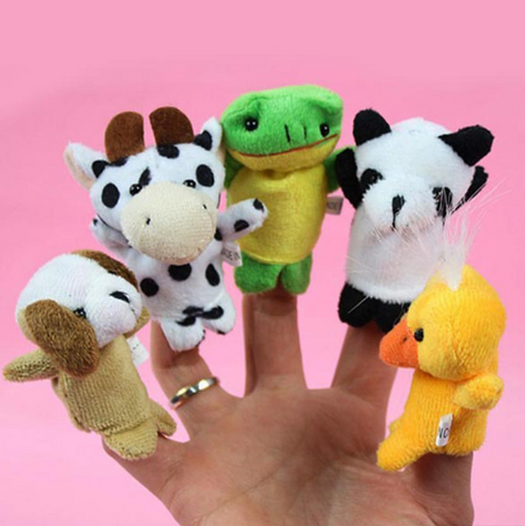 Baby Finger Puppet Cartoon Animal Plush Toys