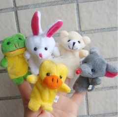 Baby Finger Puppet Cartoon Animal Plush Toys