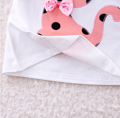 Bow cat shirt + shorts suit for Baby