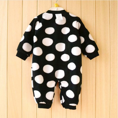 Dot cartoon Winter Baby Polar Fleece Jumpsuit