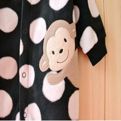 Dot cartoon Winter Baby Polar Fleece Jumpsuit