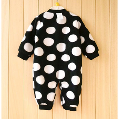 Dot cartoon Winter Baby Polar Fleece Jumpsuit